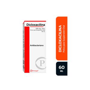 Dicloxacilina 250mg/5ml Suspensión – Frasco 60 Ml