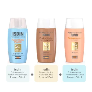 Fotoprotectores Isdin Fusion Water SPF50 Tonos Surtido – Super Pack