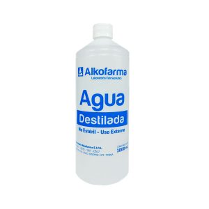 Agua Destilada No Estéril Alkofarma – Frasco 1L