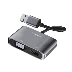 ADAPTADOR VIDEO HAGIBIS UHV2 USB 3.0 A VGA USB HDMI DUAL DISPLAY