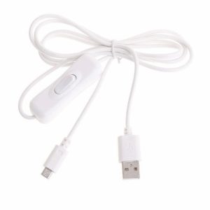 CABLE USB GENERICO A MICROUSB C/INTERRUPTOR 1.5M BLANCO